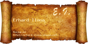 Erhard Ilona névjegykártya